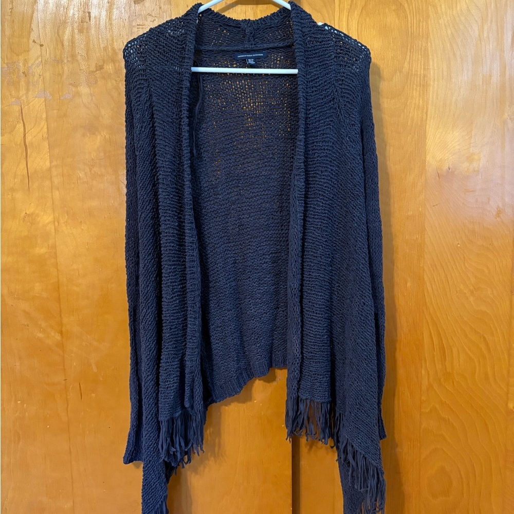 American Eagle Outfitters Navy Blue Cardigan Sweater